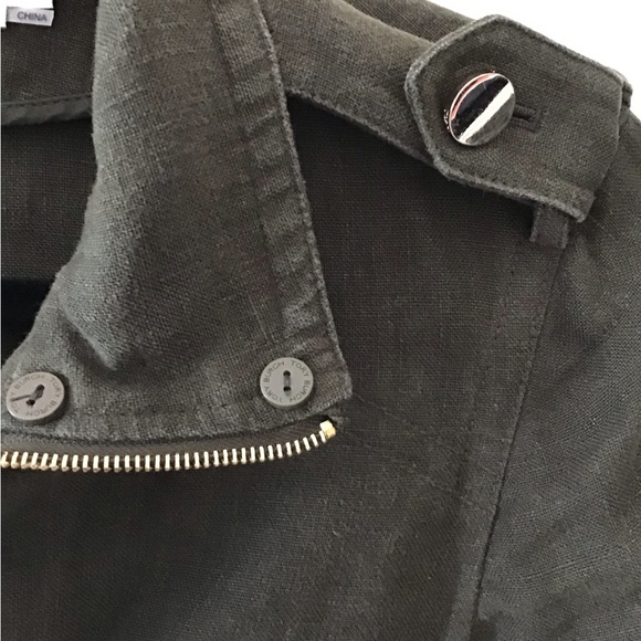 Tory Burch Green Utility Jacket with Hidden Zipper - Picture 9 of 12